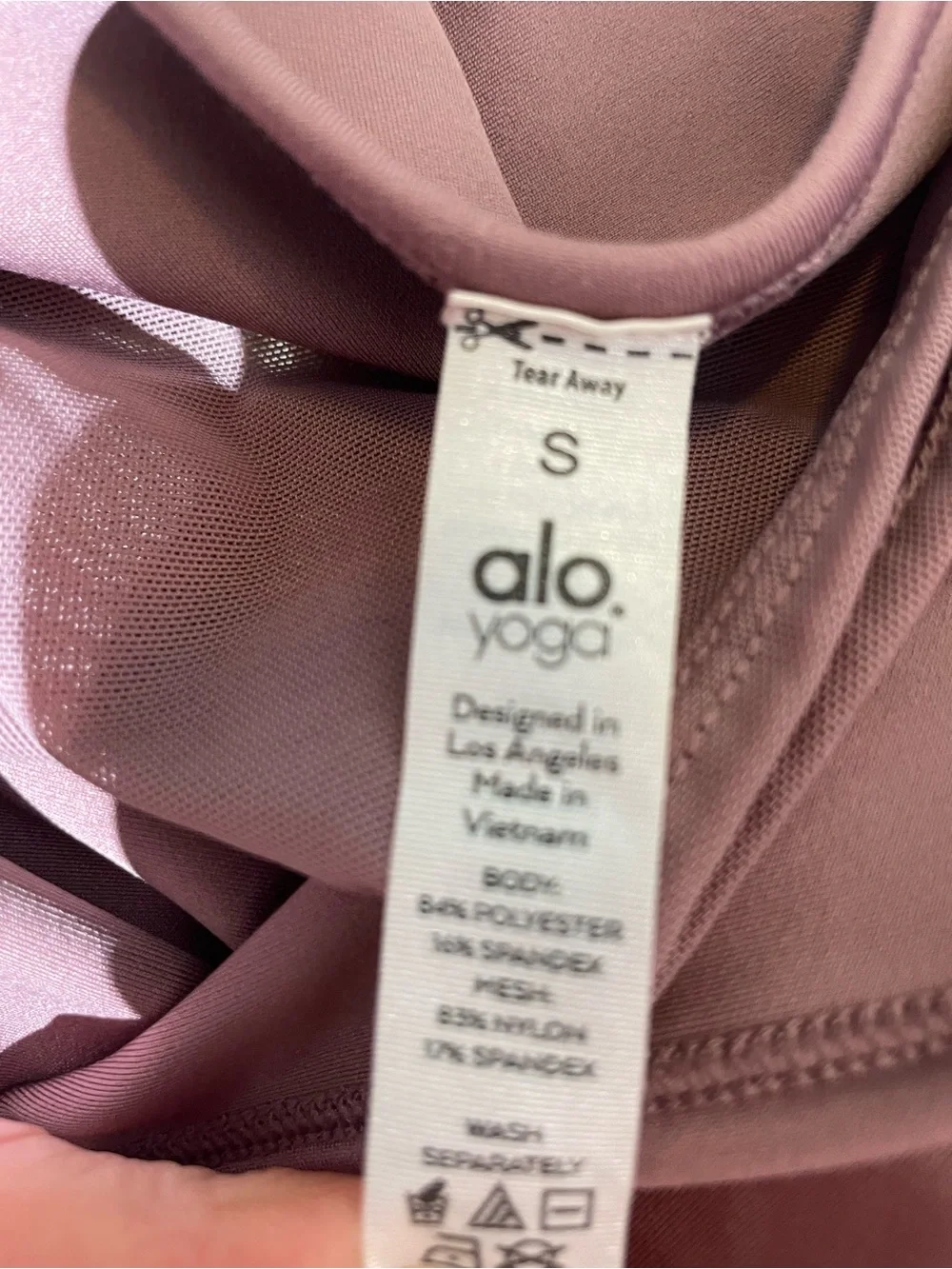 ALO Yoga | Airlift Excite Sports Bra | One Shoulder | Woodrose | Small